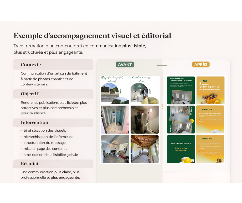 Exemple accompagnement réseaux sociaux par l'encre virtuelle