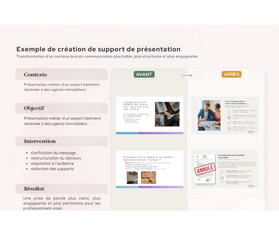 Exemple d'accompagnement création de support de présentation par l'encre virtuelle