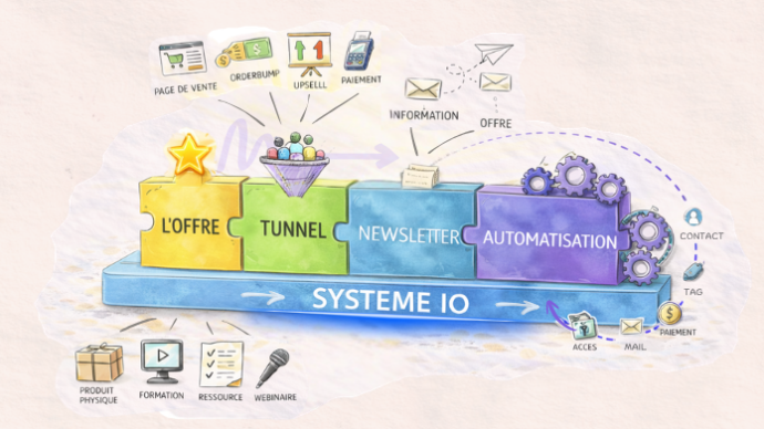 Système I.O : le lien entre votre tunnel, votre newsletter et votre automatisation